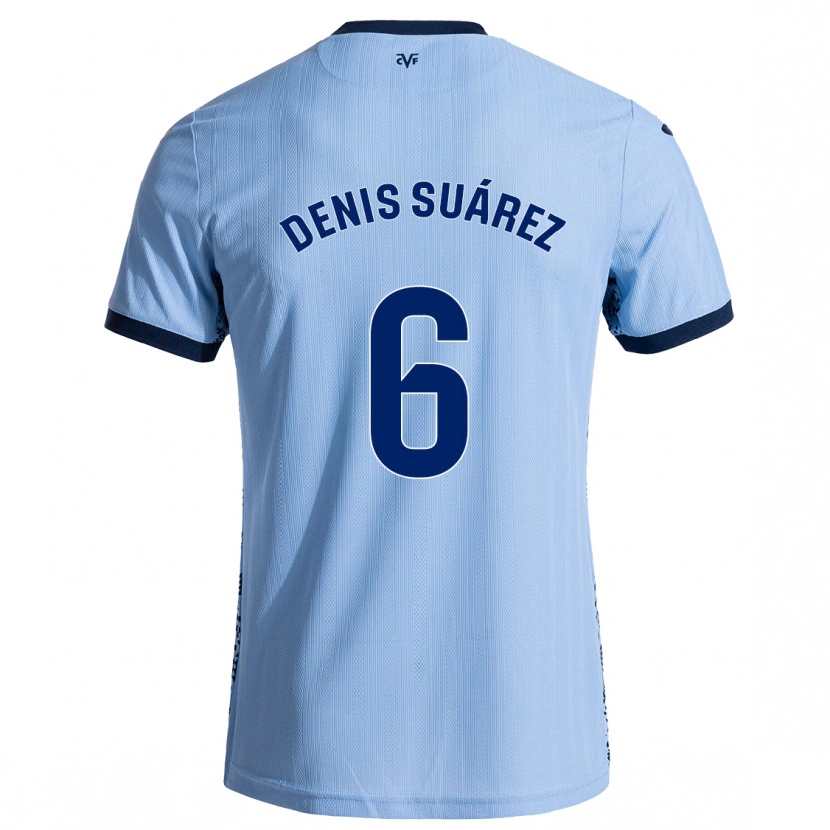 Danxen Homme Maillot Denis Suárez #6 Bleu Ciel Tenues Extérieur 2024/25 T-Shirt