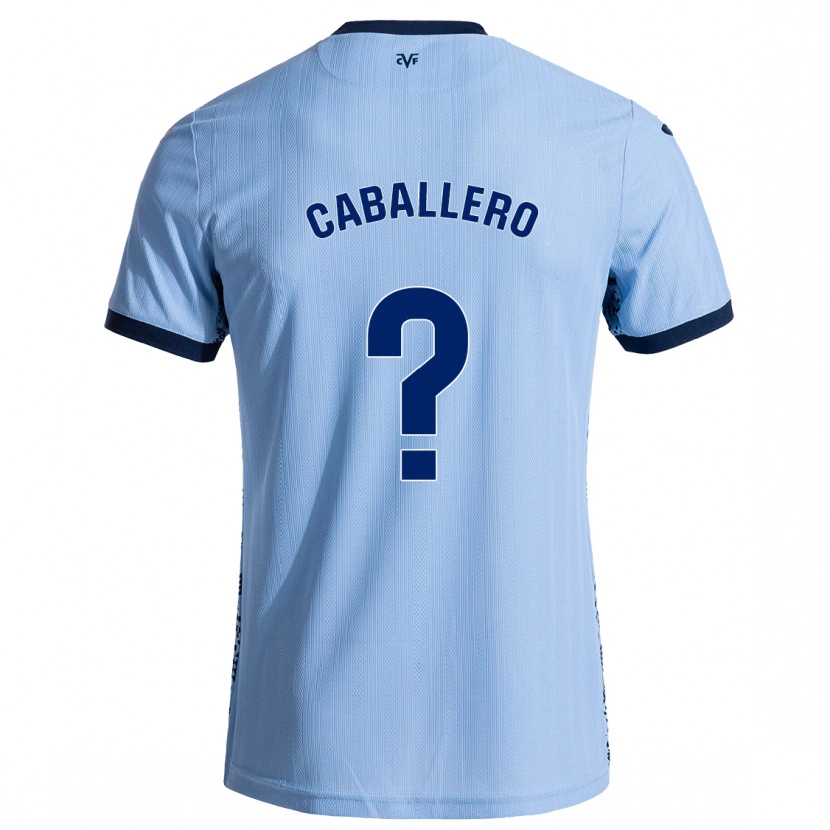 Danxen Homme Maillot Jesús Caballero #0 Bleu Ciel Tenues Extérieur 2024/25 T-Shirt