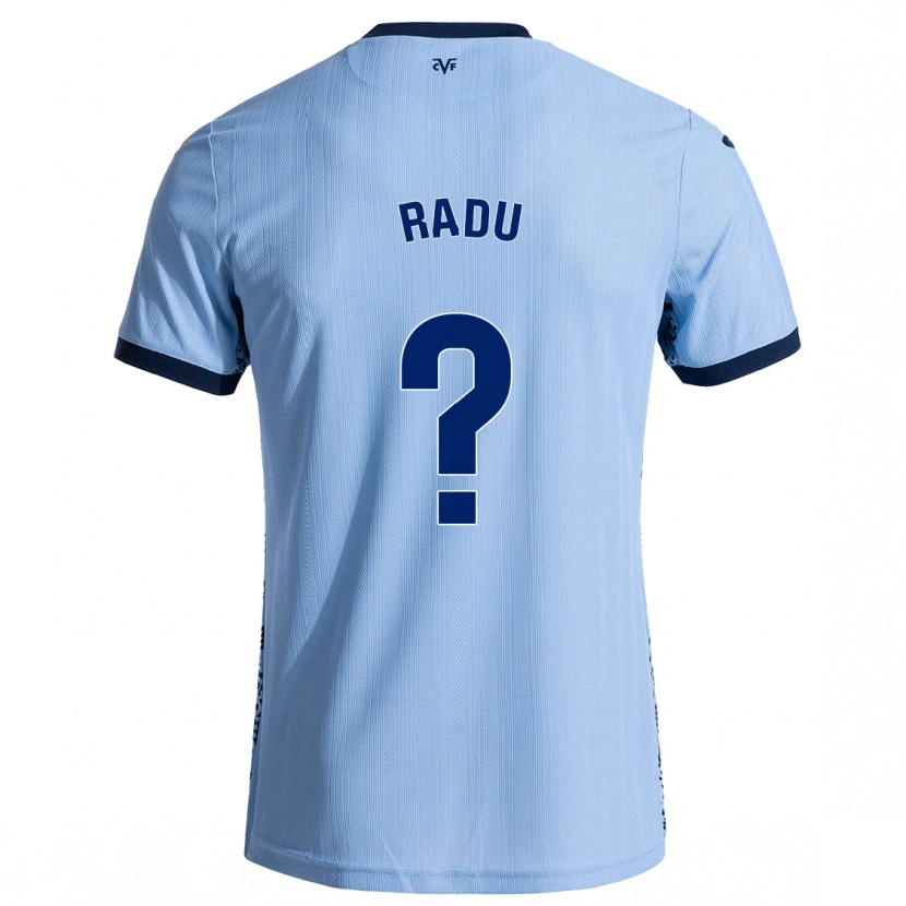 Danxen Homme Maillot Sasha Radu #0 Bleu Ciel Tenues Extérieur 2024/25 T-Shirt