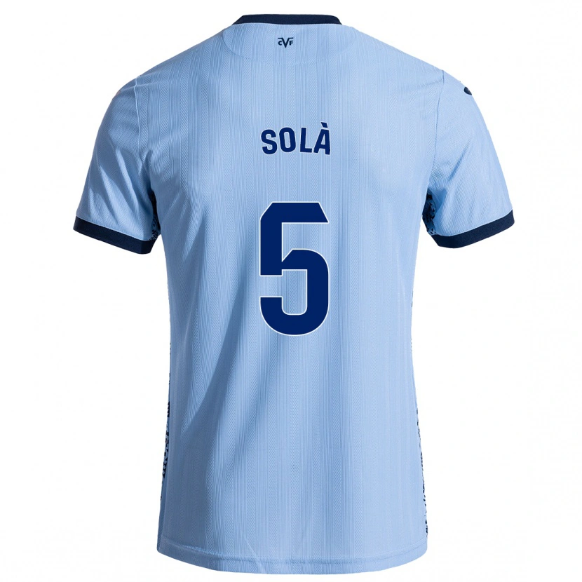 Danxen Homme Maillot Arnau Solà #5 Bleu Ciel Tenues Extérieur 2024/25 T-Shirt
