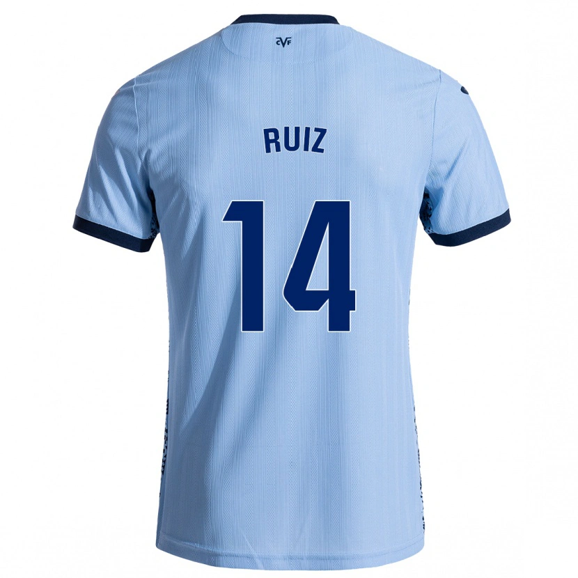 Danxen Homme Maillot Adri Ruiz #14 Bleu Ciel Tenues Extérieur 2024/25 T-Shirt