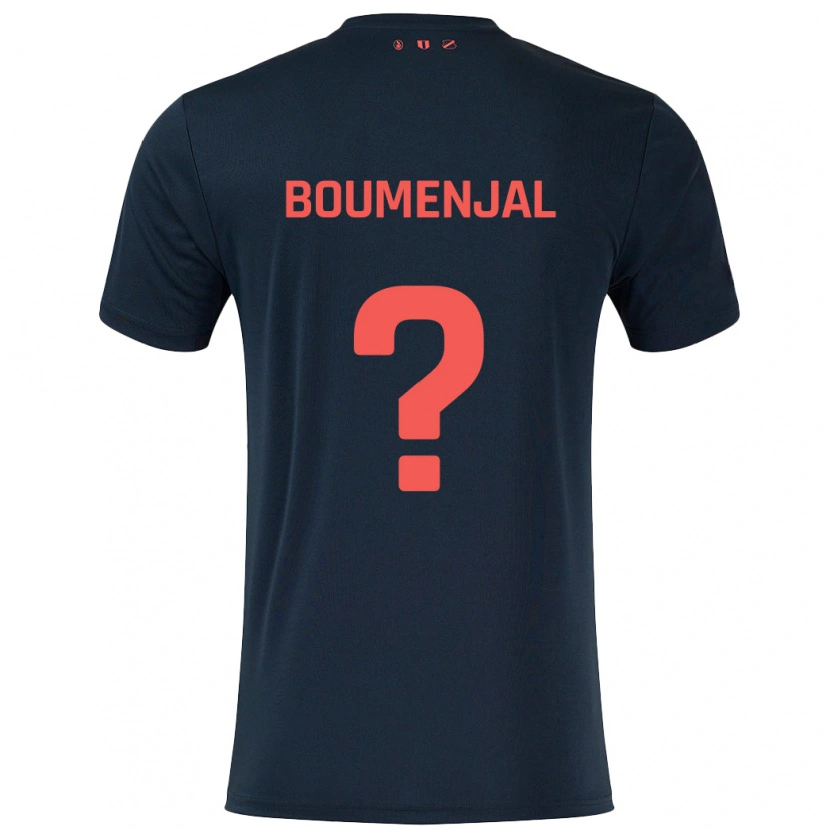 Danxen Homme Maillot Achraf Boumenjal #0 Noir Rouge Tenues Extérieur 2024/25 T-Shirt