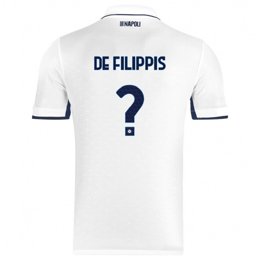 Danxen Homme Maillot Antonio De Filippis #0 Blanc Bleu Royal Tenues Extérieur 2024/25 T-Shirt