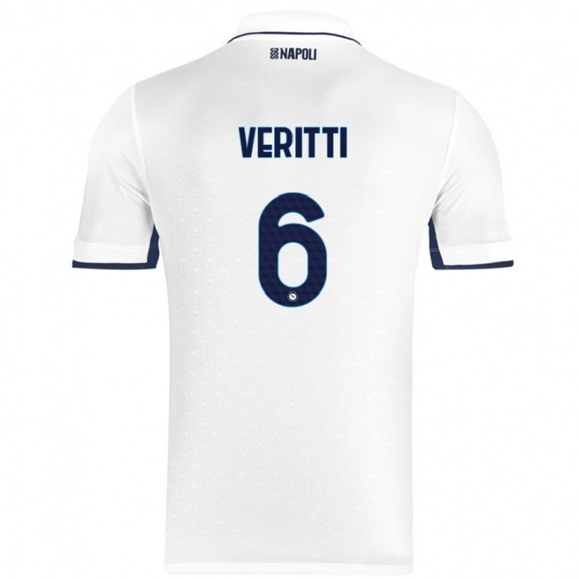Danxen Homme Maillot Federica Veritti #6 Blanc Bleu Royal Tenues Extérieur 2024/25 T-Shirt