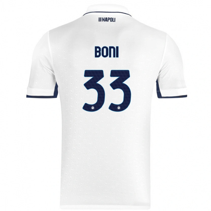 Danxen Homme Maillot Landry Boni #33 Blanc Bleu Royal Tenues Extérieur 2024/25 T-Shirt