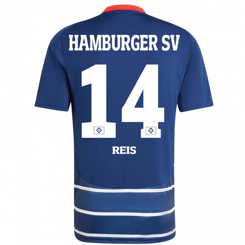 Danxen Homme Maillot Ludovit Reis #14 Bleu Foncé Tenues Extérieur 2024/25 T-Shirt
