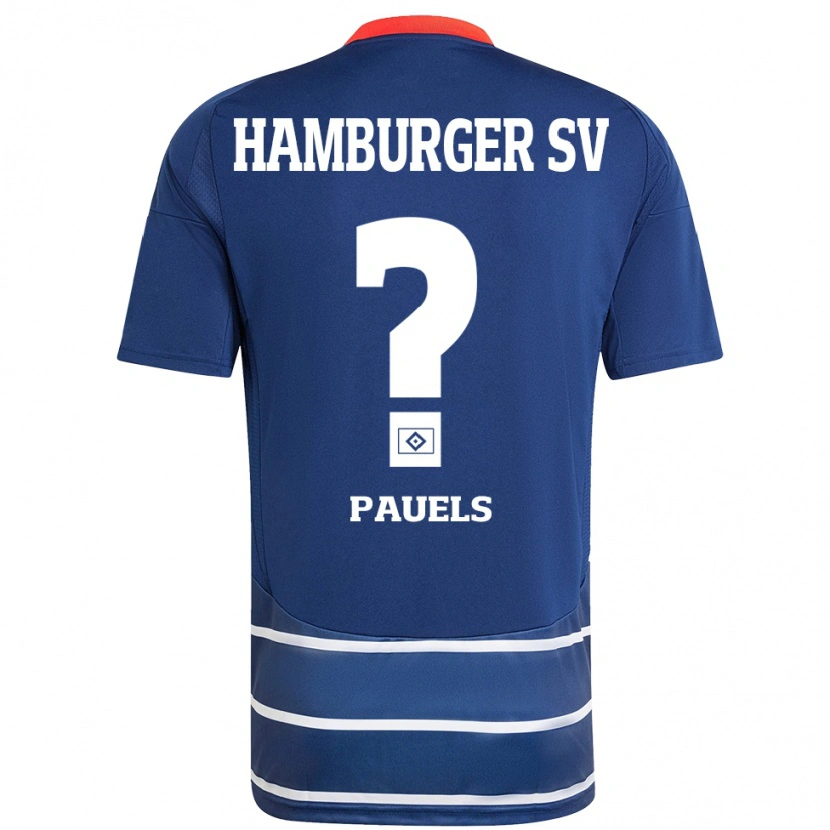 Danxen Homme Maillot Aron Pauels #0 Bleu Foncé Tenues Extérieur 2024/25 T-Shirt