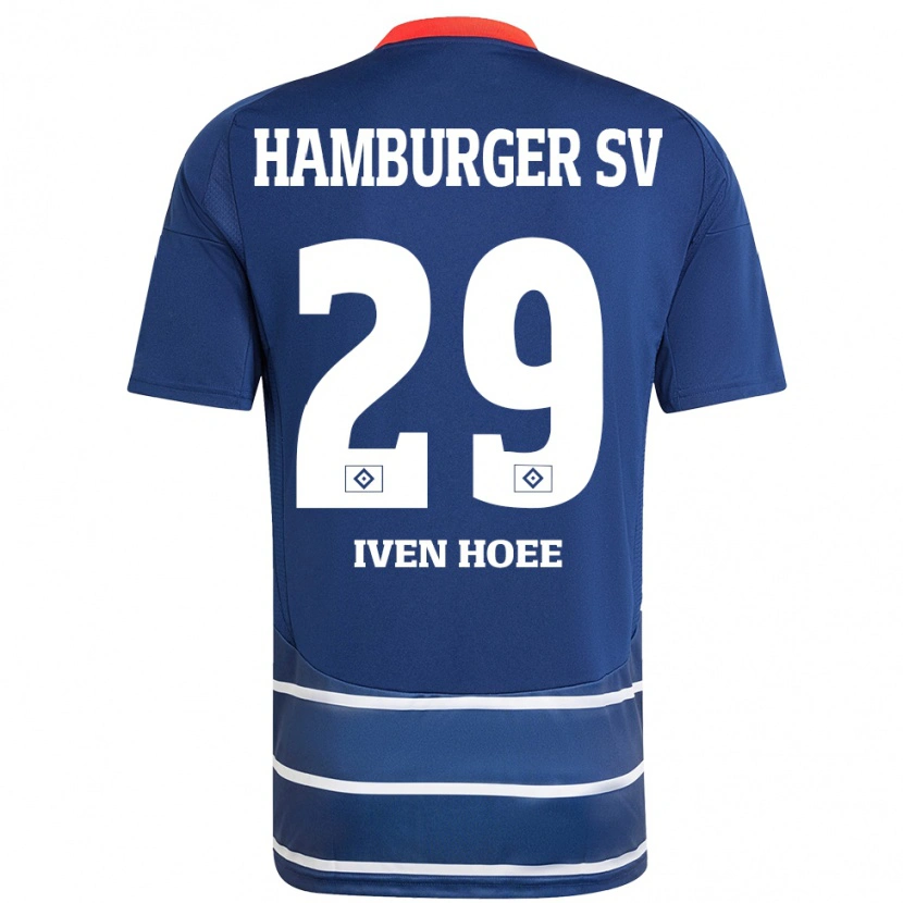 Danxen Homme Maillot Lennart Iven Hoee #29 Bleu Foncé Tenues Extérieur 2024/25 T-Shirt