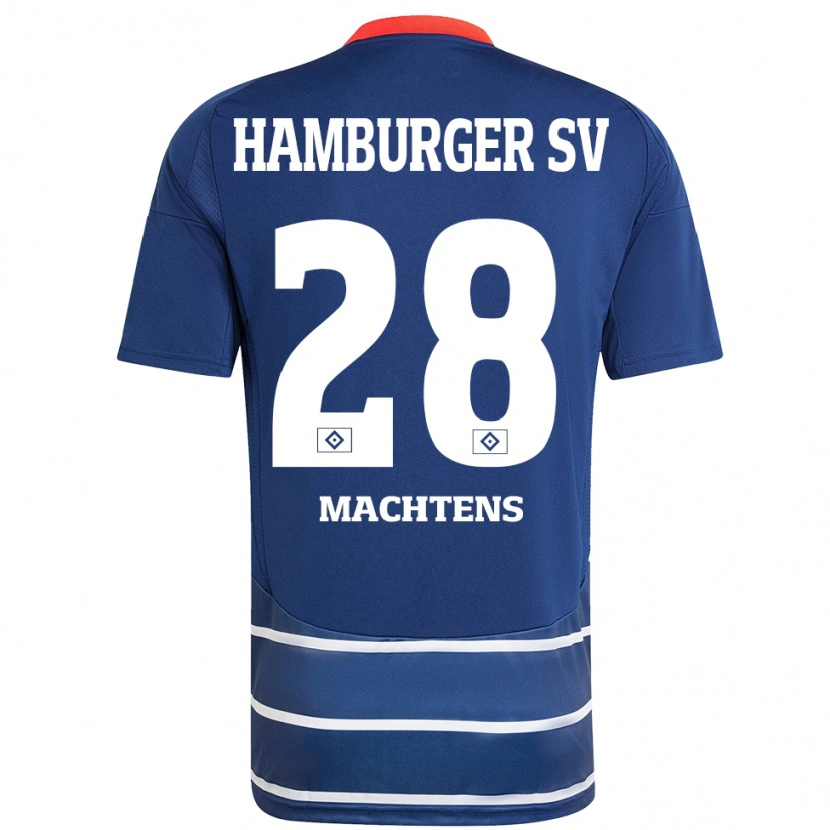 Danxen Homme Maillot Pauline Machtens #28 Bleu Foncé Tenues Extérieur 2024/25 T-Shirt