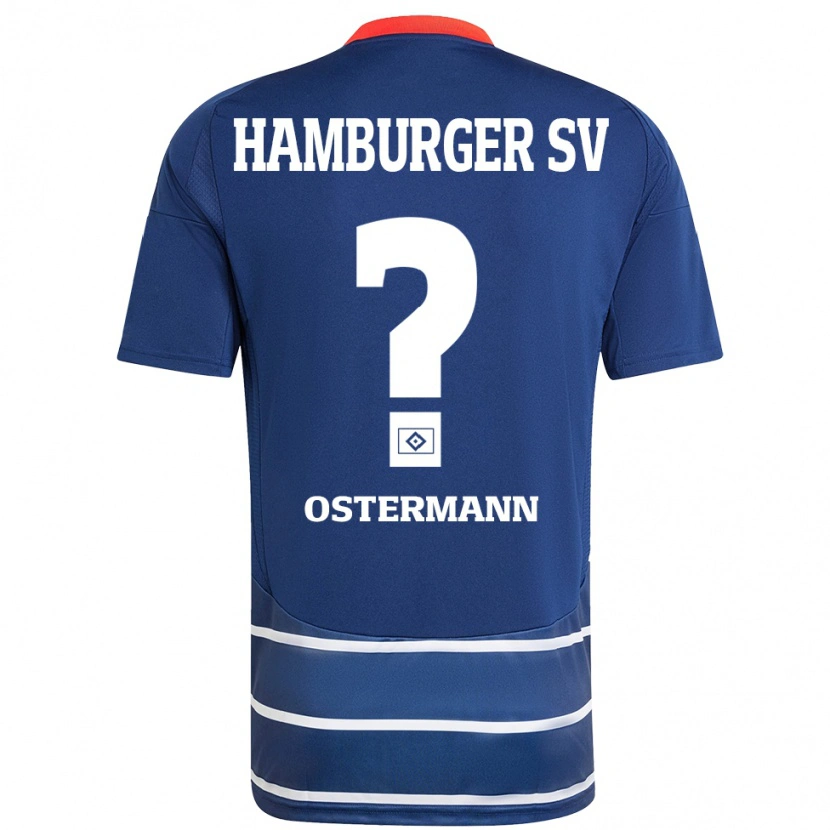 Danxen Homme Maillot Sören Ostermann #0 Bleu Foncé Tenues Extérieur 2024/25 T-Shirt