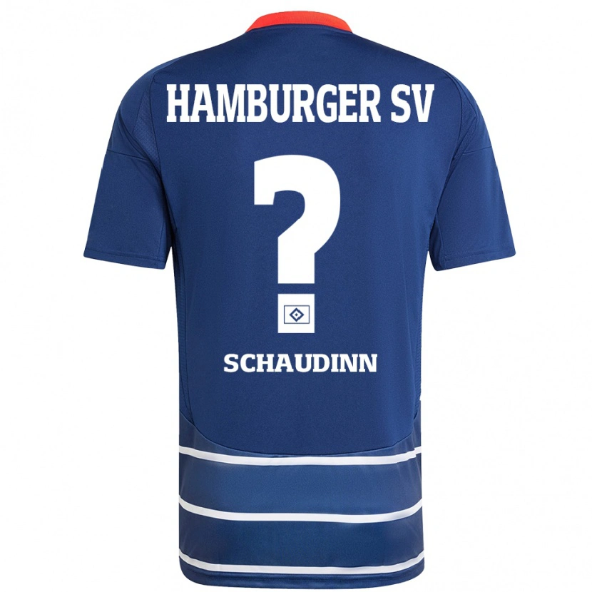Danxen Homme Maillot Timo Schaudinn #0 Bleu Foncé Tenues Extérieur 2024/25 T-Shirt