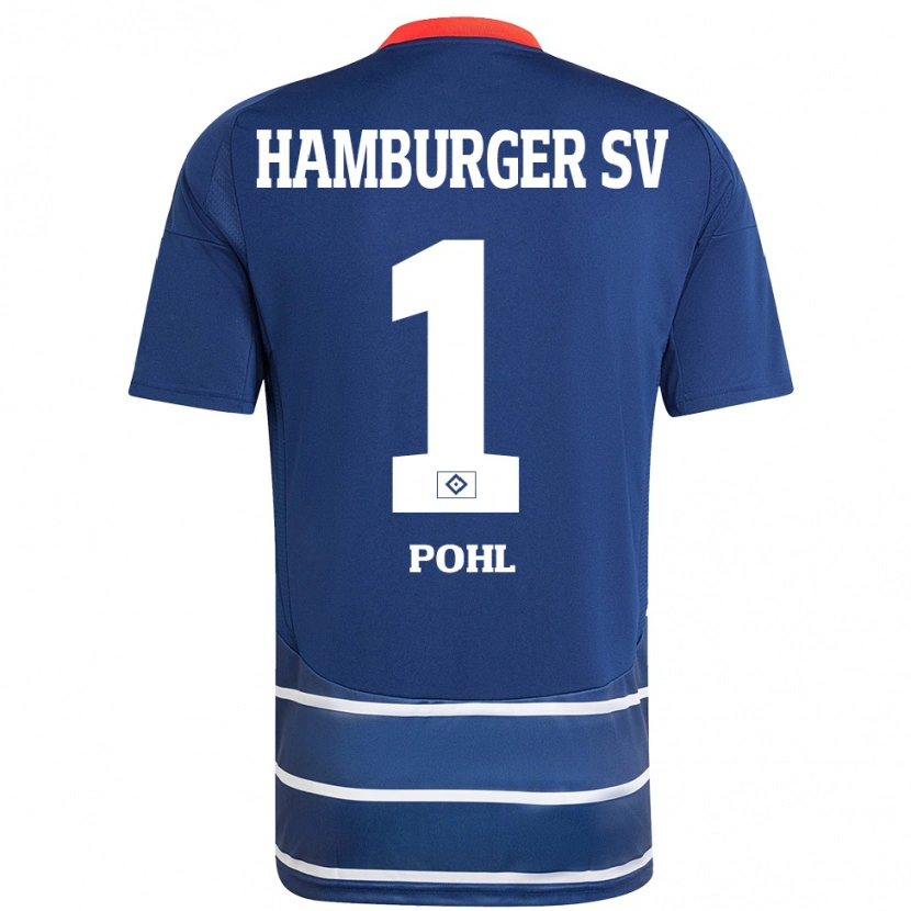 Danxen Homme Maillot Christina Pohl #1 Bleu Foncé Tenues Extérieur 2024/25 T-Shirt
