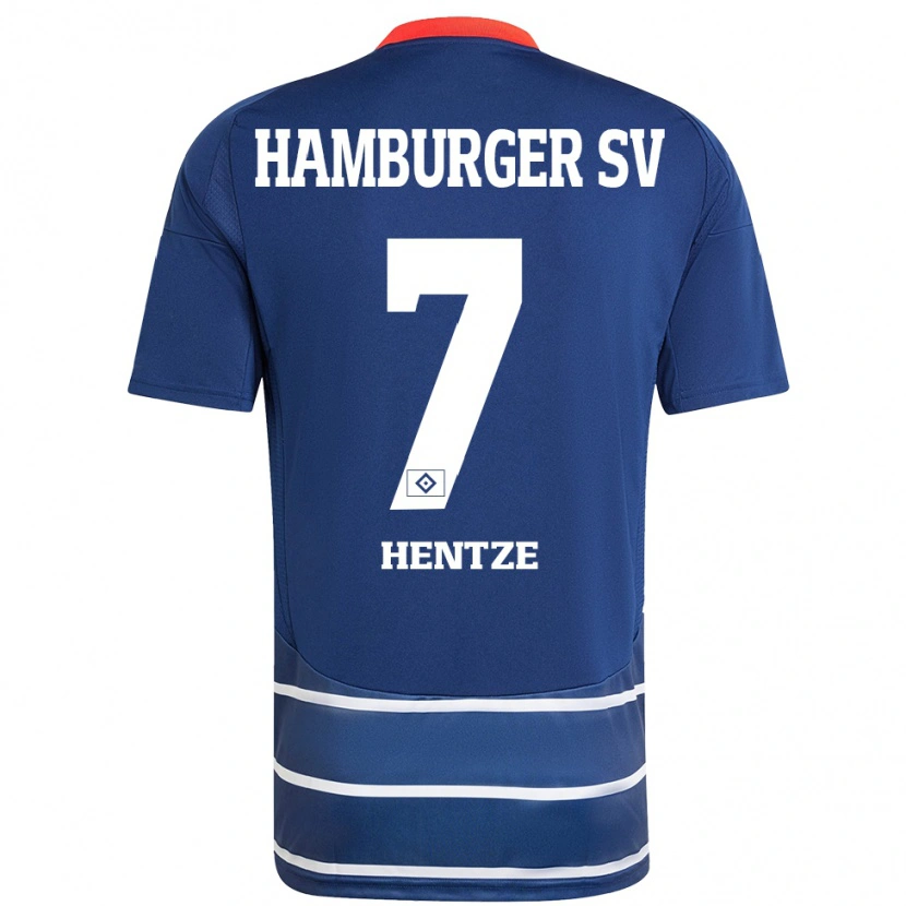 Danxen Homme Maillot Tanita-Tammy Hentze #7 Bleu Foncé Tenues Extérieur 2024/25 T-Shirt