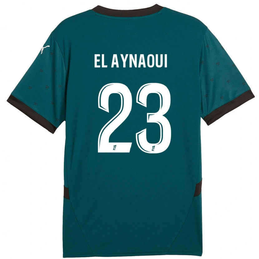 Danxen Homme Maillot Neil El Aynaoui #23 Vert Foncé Tenues Extérieur 2024/25 T-Shirt