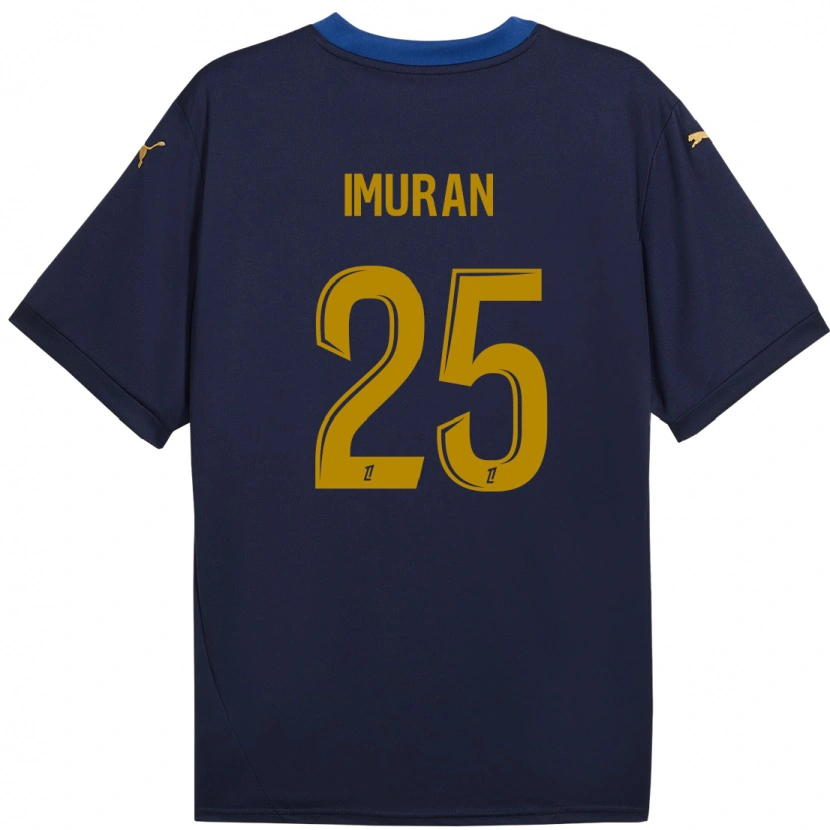 Danxen Homme Maillot Rofiat Imuran #25 Bleu Marine Doré Tenues Extérieur 2024/25 T-Shirt