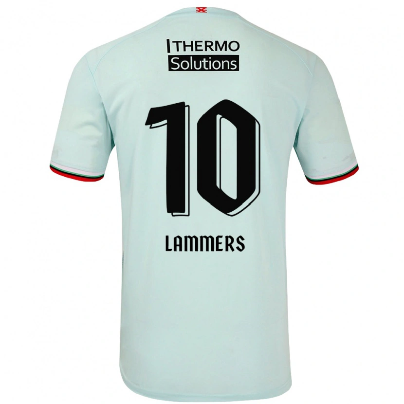 Danxen Homme Maillot Sam Lammers #10 Vert Clair Tenues Extérieur 2024/25 T-Shirt