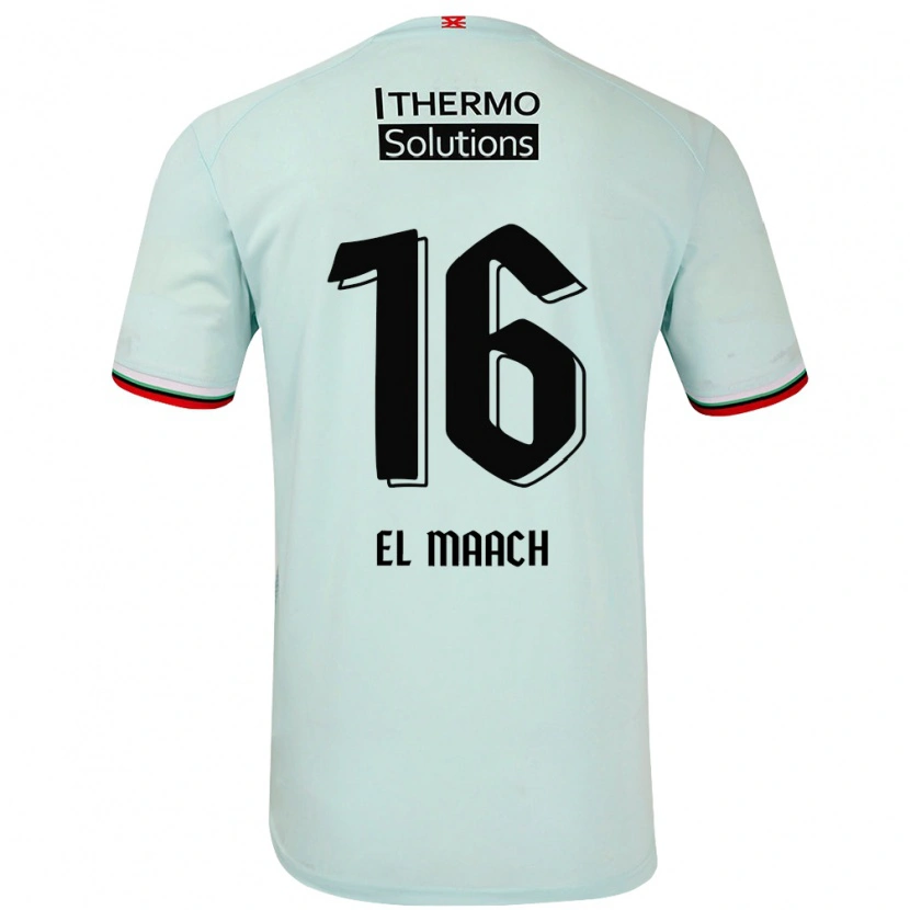 Danxen Homme Maillot Issam El Maach #16 Vert Clair Tenues Extérieur 2024/25 T-Shirt