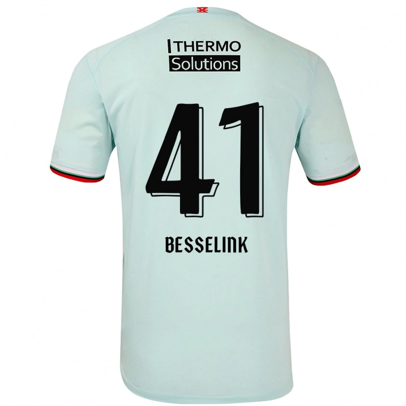 Danxen Homme Maillot Gijs Besselink #41 Vert Clair Tenues Extérieur 2024/25 T-Shirt