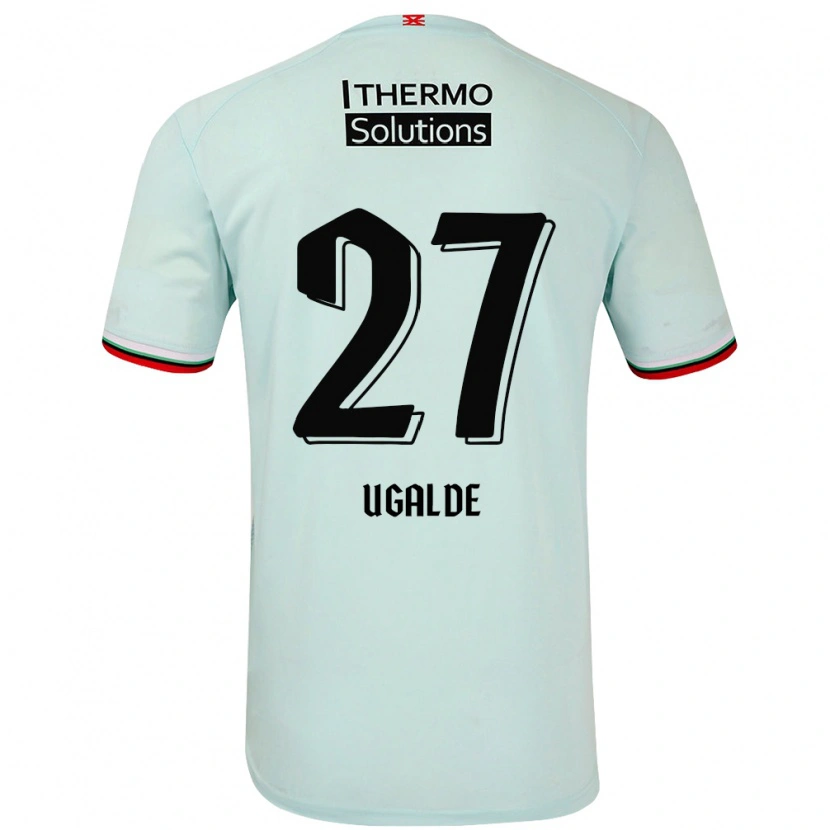 Danxen Homme Maillot Manfred Ugalde #27 Vert Clair Tenues Extérieur 2024/25 T-Shirt