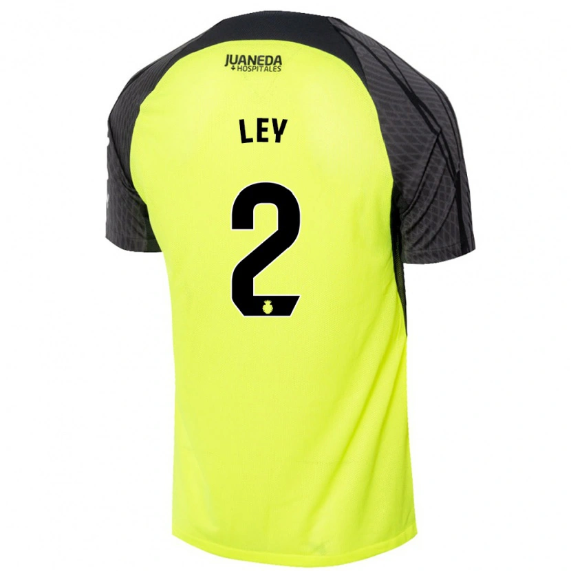 Danxen Homme Maillot Yuzún Ley #2 Vert Fluo Noir Tenues Extérieur 2024/25 T-Shirt