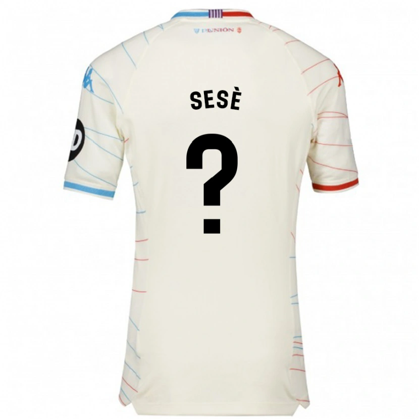 Danxen Homme Maillot Mario Sesè #0 Blanc Rouge Bleu Tenues Extérieur 2024/25 T-Shirt