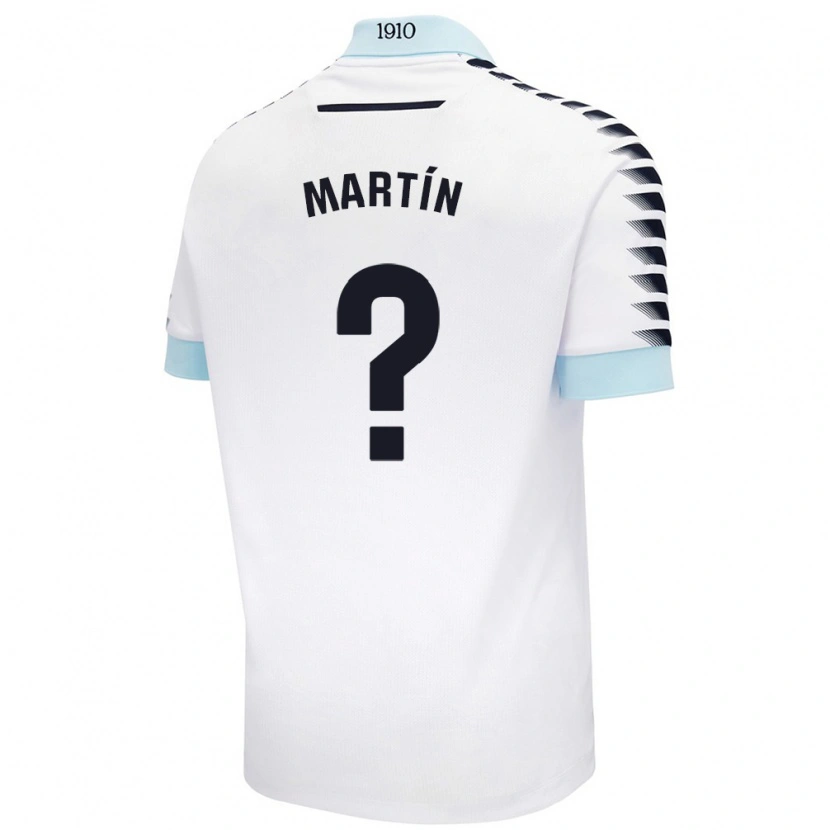 Danxen Homme Maillot Ismael Martín #0 Blanc Bleu Tenues Extérieur 2024/25 T-Shirt