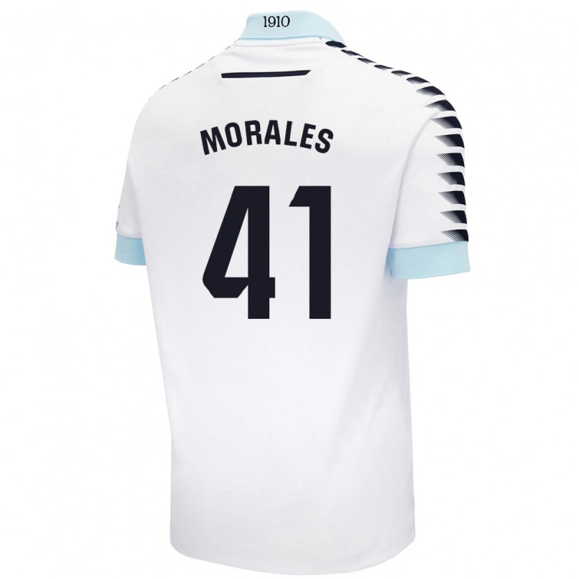 Danxen Homme Maillot Luis Morales #41 Blanc Bleu Tenues Extérieur 2024/25 T-Shirt