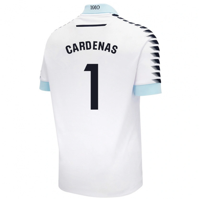 Danxen Homme Maillot Raquel Cárdenas #1 Blanc Bleu Tenues Extérieur 2024/25 T-Shirt