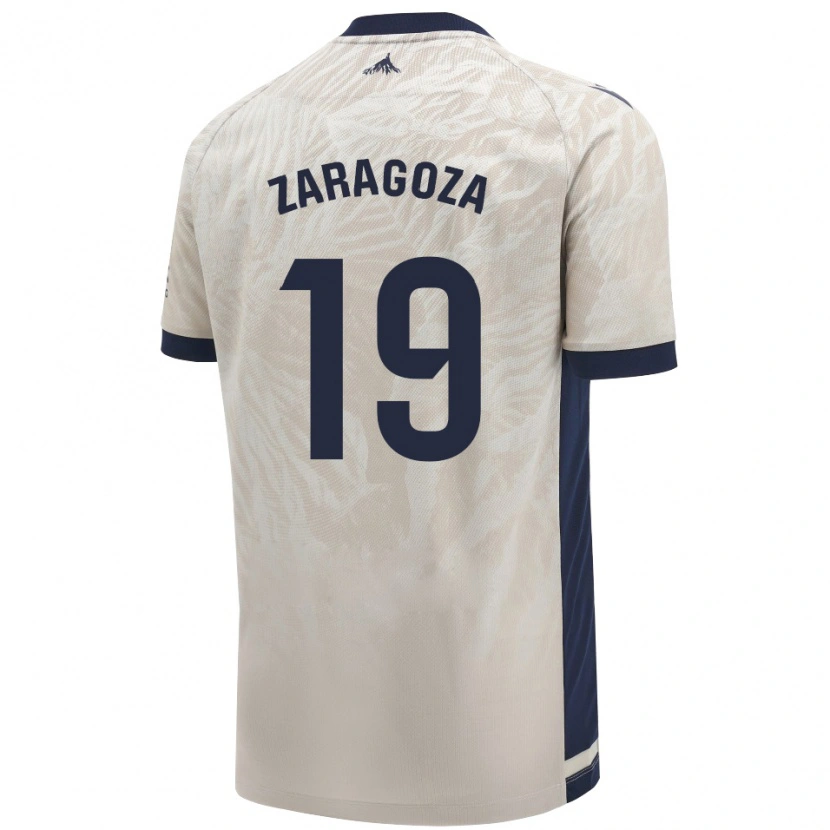 Danxen Homme Maillot Bryan Zaragoza #19 Gris Clair Tenues Extérieur 2024/25 T-Shirt