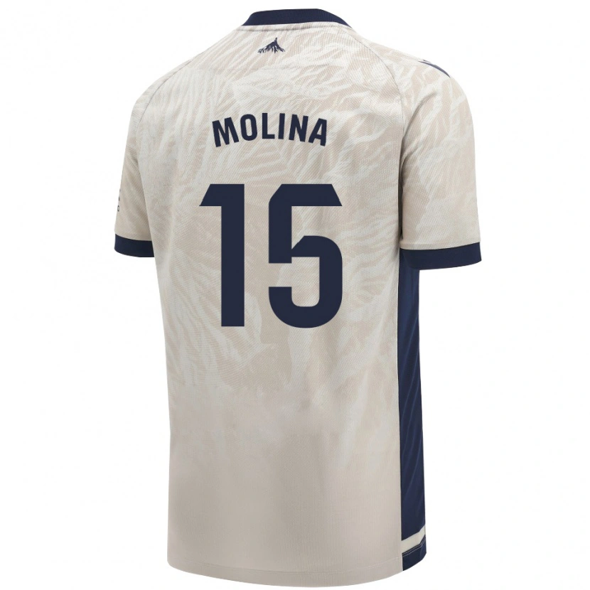 Danxen Homme Maillot Guillem Molina #15 Gris Clair Tenues Extérieur 2024/25 T-Shirt