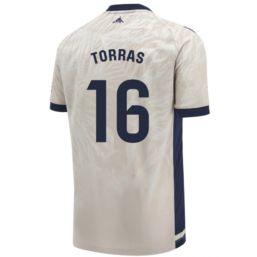 Danxen Homme Maillot Mar Torrás De Fortuny #16 Gris Clair Tenues Extérieur 2024/25 T-Shirt