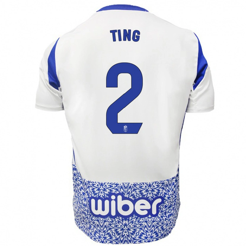 Danxen Homme Maillot Xie Ting #2 Blanc Bleu Tenues Extérieur 2024/25 T-Shirt