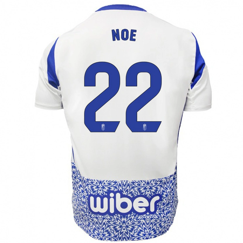 Danxen Homme Maillot Noe #22 Blanc Bleu Tenues Extérieur 2024/25 T-Shirt