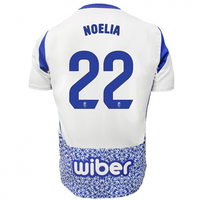 Danxen Homme Maillot Noelia Salas Mullens #22 Blanc Bleu Tenues Extérieur 2024/25 T-Shirt