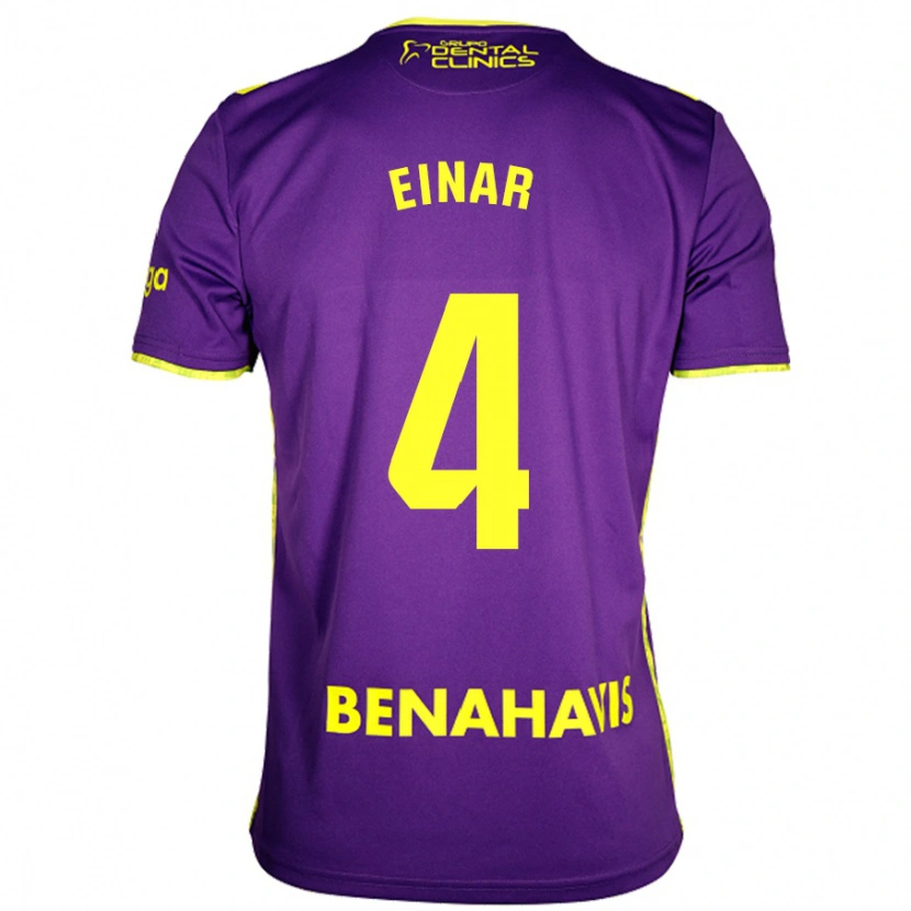 Danxen Homme Maillot Einar Galilea #4 Violet Jaune Tenues Extérieur 2024/25 T-Shirt