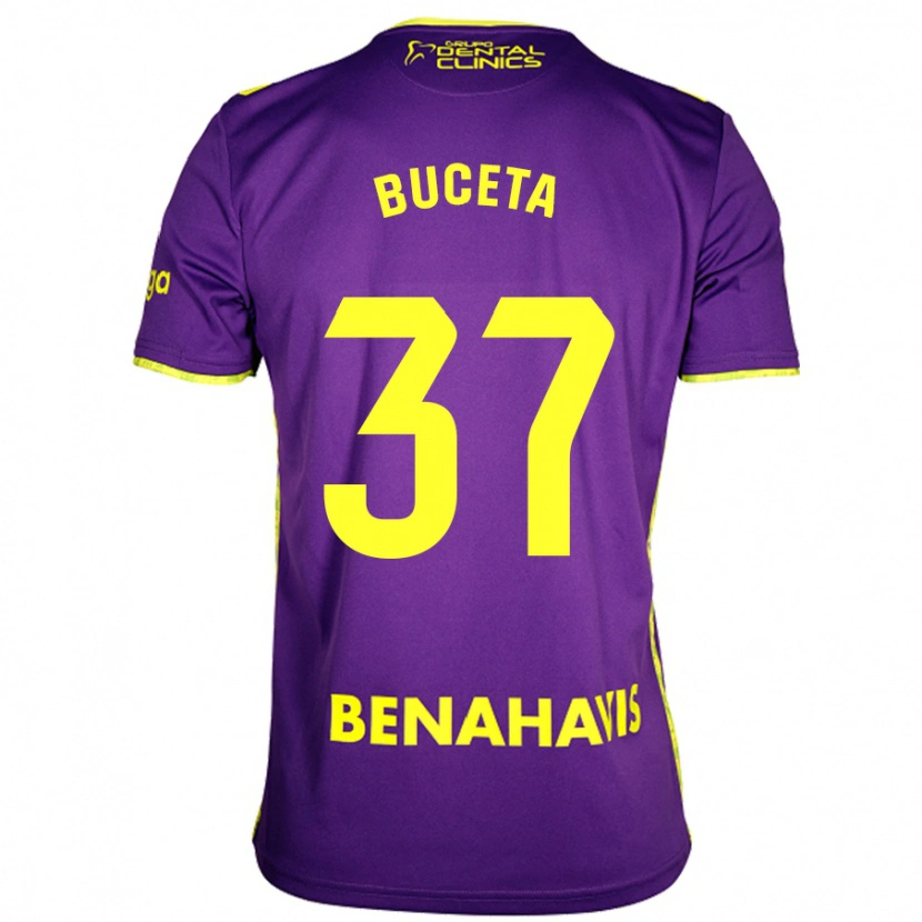 Danxen Homme Maillot Ana Buceta #37 Violet Jaune Tenues Extérieur 2024/25 T-Shirt