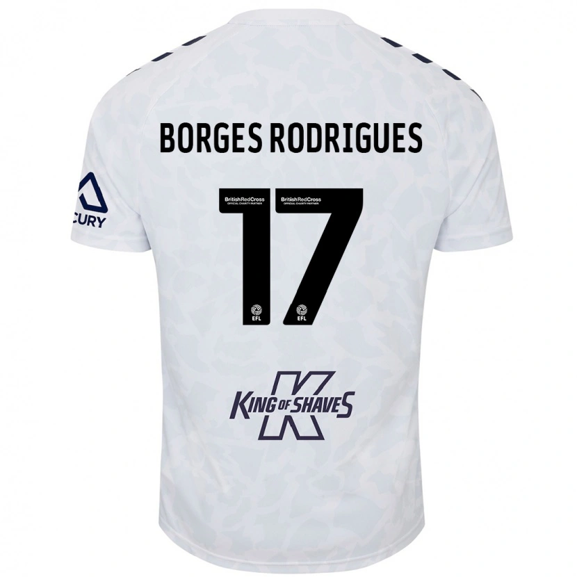 Danxen Homme Maillot Raphael Borges Rodrigues #17 Blanc Tenues Extérieur 2024/25 T-Shirt