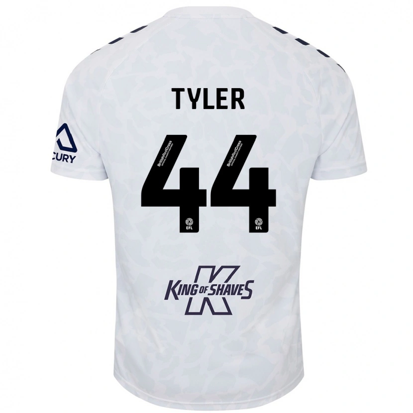 Danxen Homme Maillot Cian Tyler #44 Blanc Tenues Extérieur 2024/25 T-Shirt