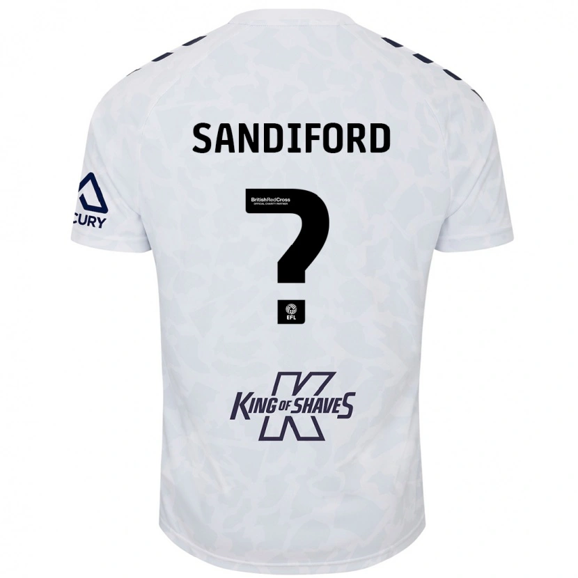 Danxen Homme Maillot Greg Sandiford #0 Blanc Tenues Extérieur 2024/25 T-Shirt