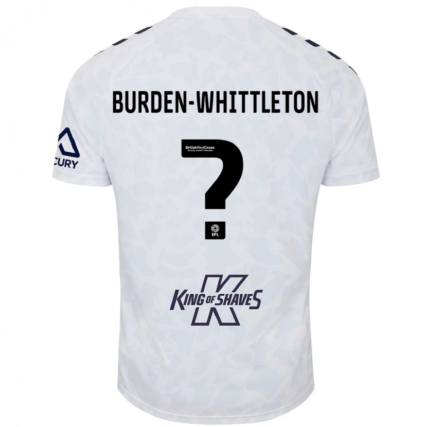 Danxen Homme Maillot Charlie Burden-Whittleton #0 Blanc Tenues Extérieur 2024/25 T-Shirt