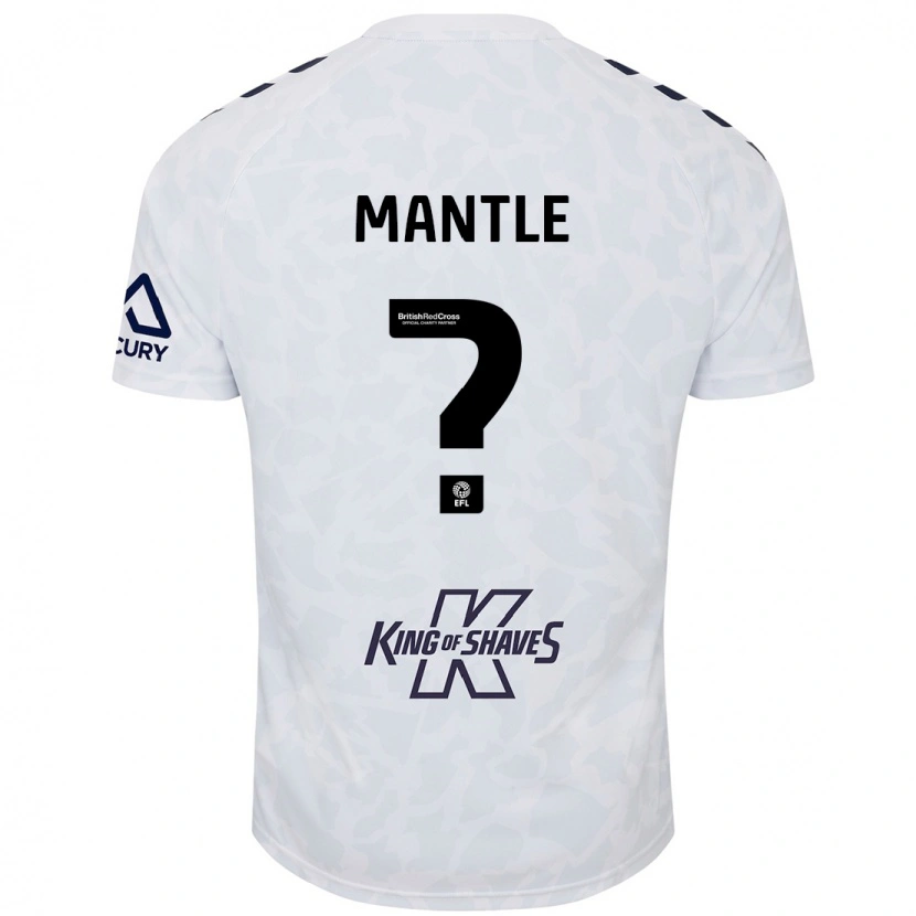 Danxen Homme Maillot David Mantle #0 Blanc Tenues Extérieur 2024/25 T-Shirt