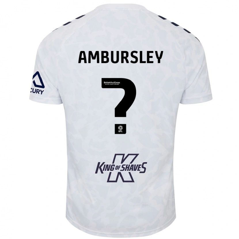 Danxen Homme Maillot Conrad Ambursley #0 Blanc Tenues Extérieur 2024/25 T-Shirt