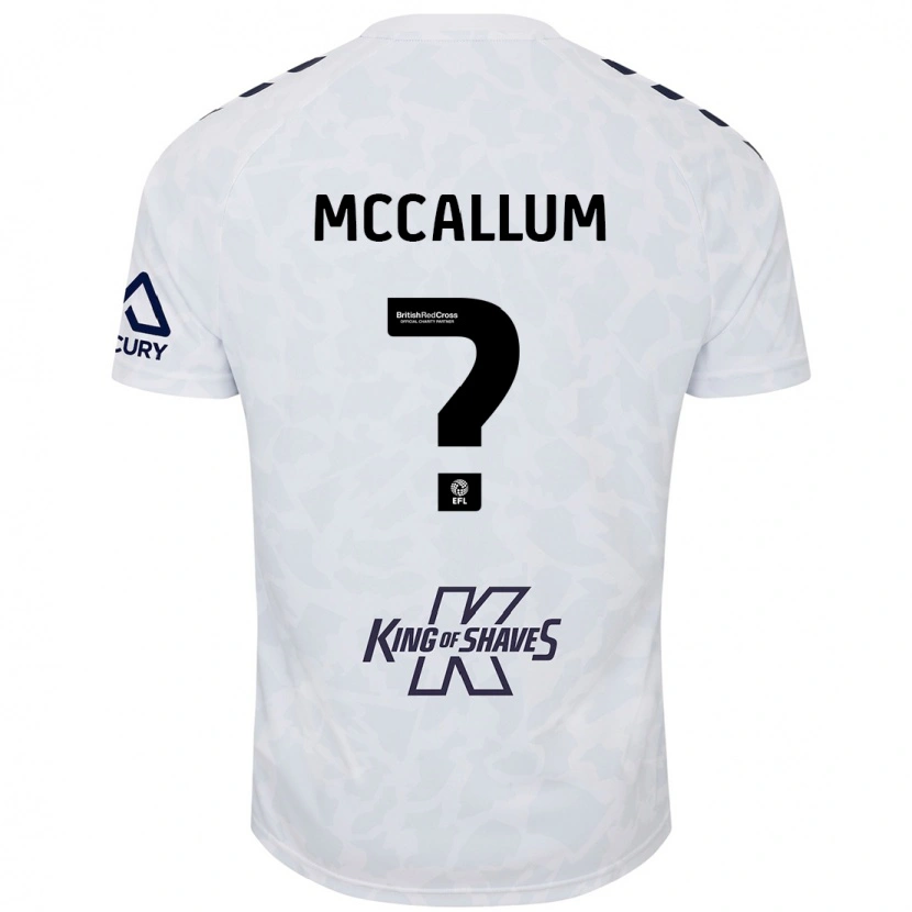 Danxen Homme Maillot Joseph Mccallum #0 Blanc Tenues Extérieur 2024/25 T-Shirt