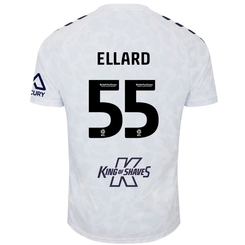 Danxen Homme Maillot Aston Ellard #55 Blanc Tenues Extérieur 2024/25 T-Shirt