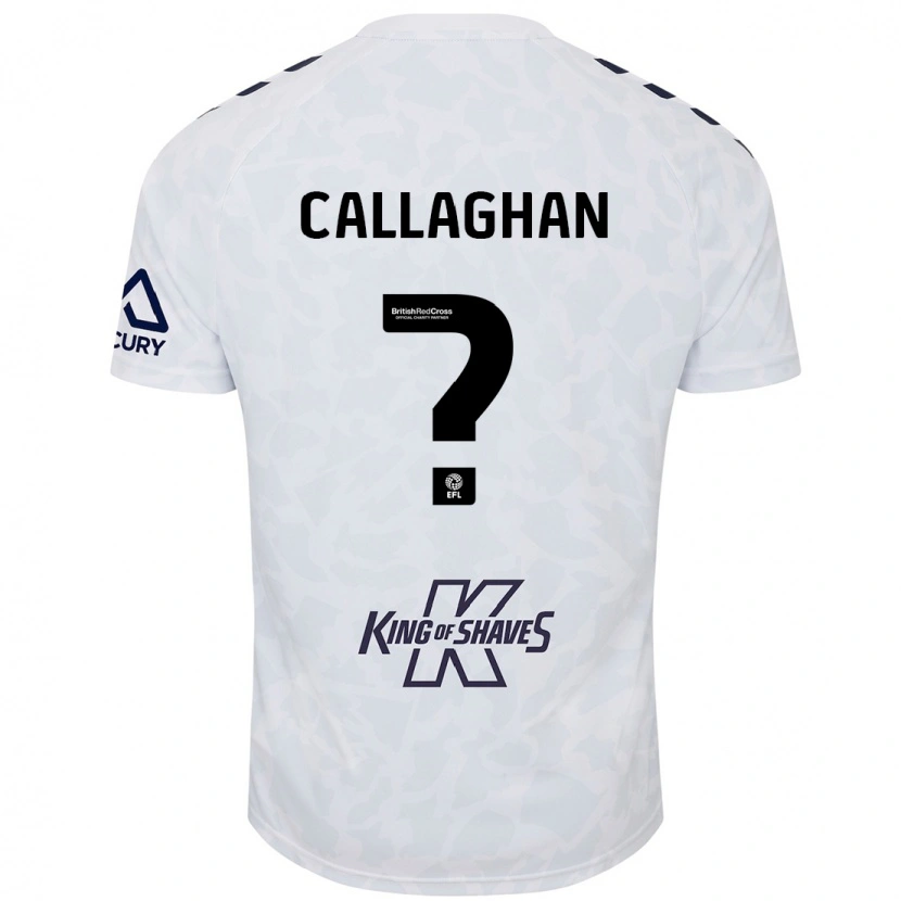 Danxen Homme Maillot Charlie Callaghan #0 Blanc Tenues Extérieur 2024/25 T-Shirt