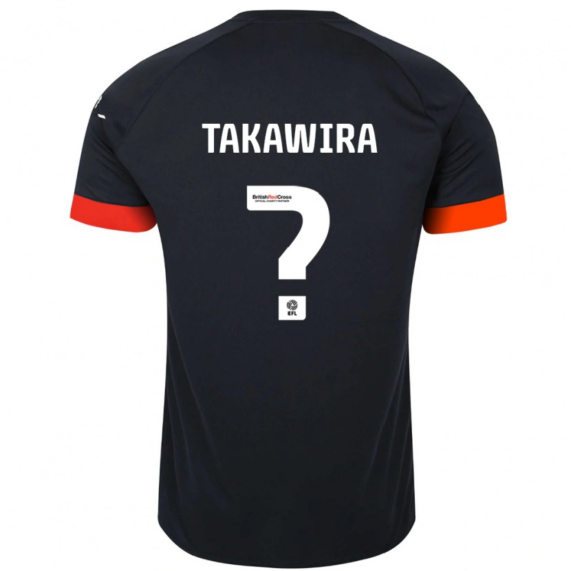 Danxen Homme Maillot Matthew Takawira #0 Noir Orange Tenues Extérieur 2024/25 T-Shirt
