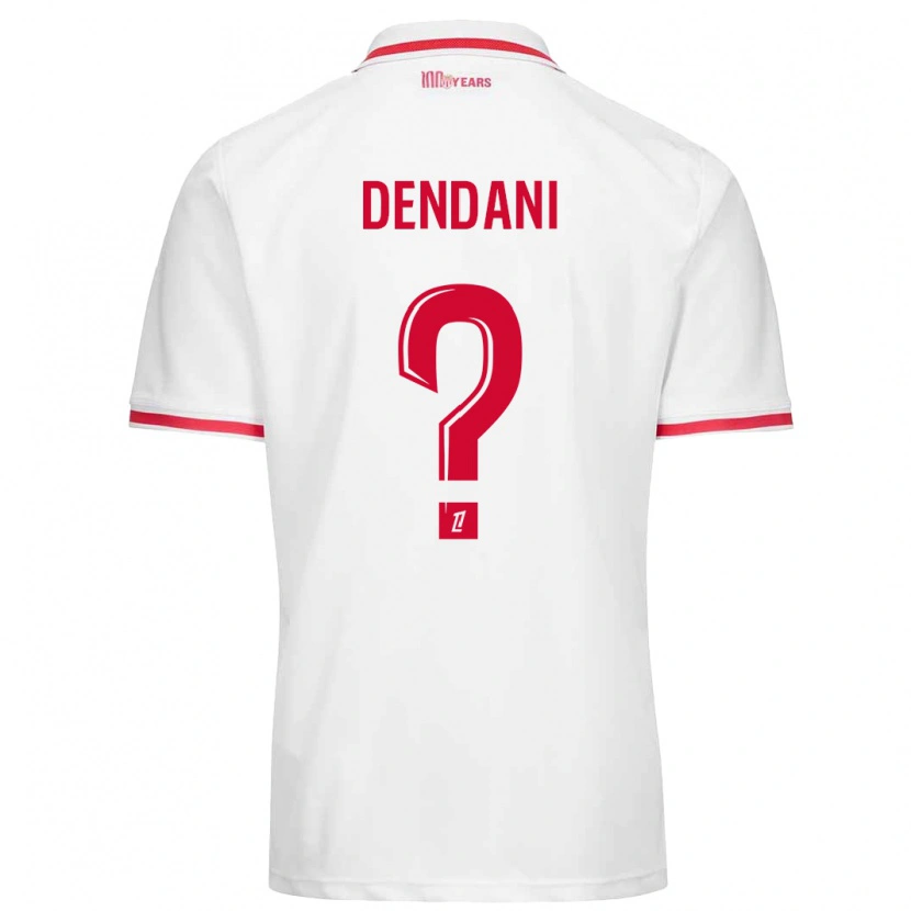 Danxen Femme Maillot Nacim Dendani #0 Blanc Rouge Tenues Domicile 2024/25 T-Shirt