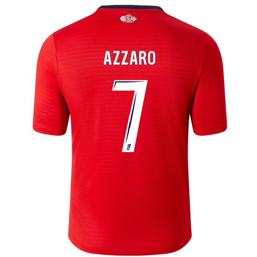 Danxen Femme Maillot Lorena Azzaro #7 Rouge Blanc Tenues Domicile 2024/25 T-Shirt