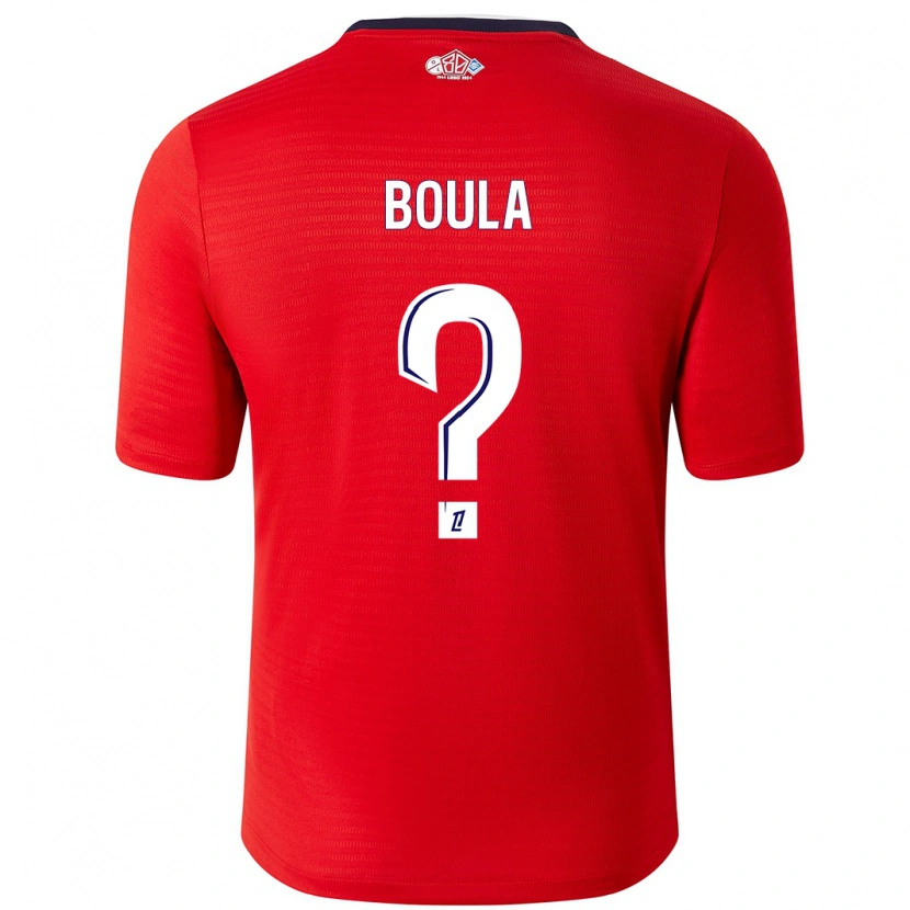Danxen Femme Maillot Exauce Mpembele Boula #0 Rouge Blanc Tenues Domicile 2024/25 T-Shirt
