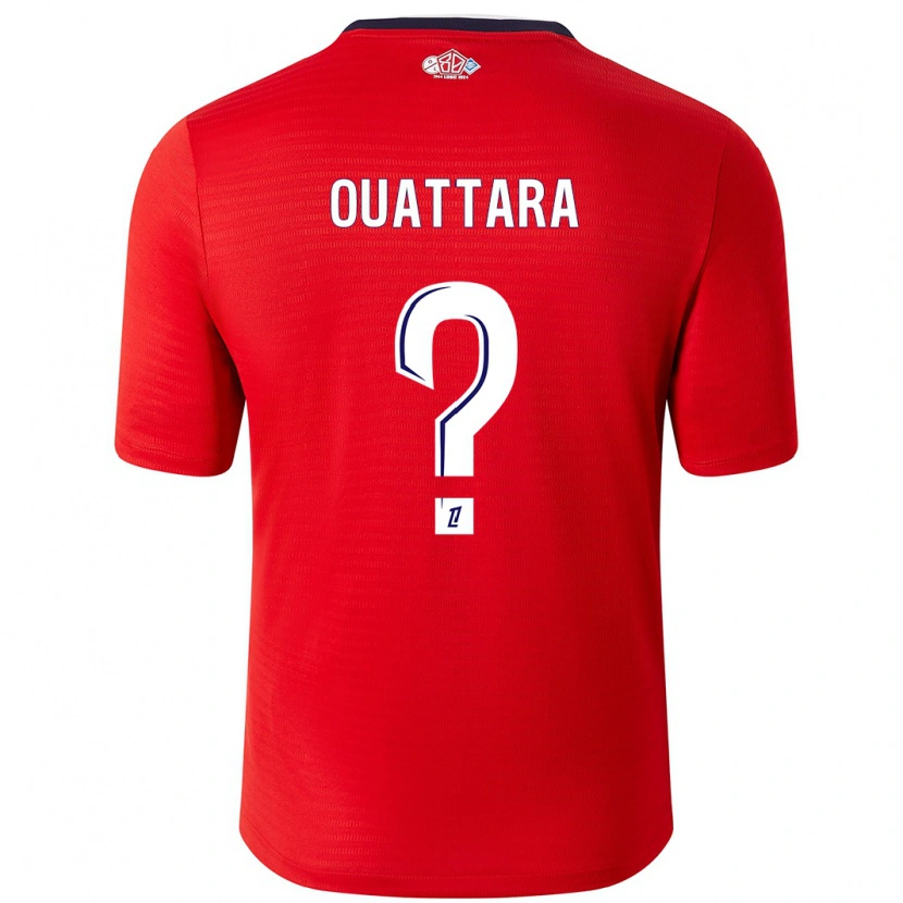 Danxen Femme Maillot Fadiga Ouattara #0 Rouge Blanc Tenues Domicile 2024/25 T-Shirt